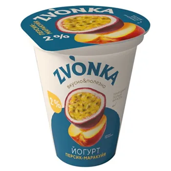 Йогурт "ZVONKA" Персик-маракуйя 2% 310г