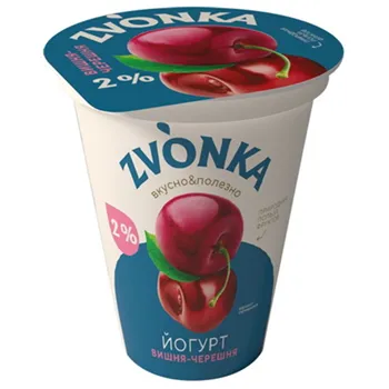 Йогурт "ZVONKA" Вишня-черешня 2% 310г