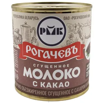 Молоко сгущенное с какао 7,5%, Рогачев, 380г